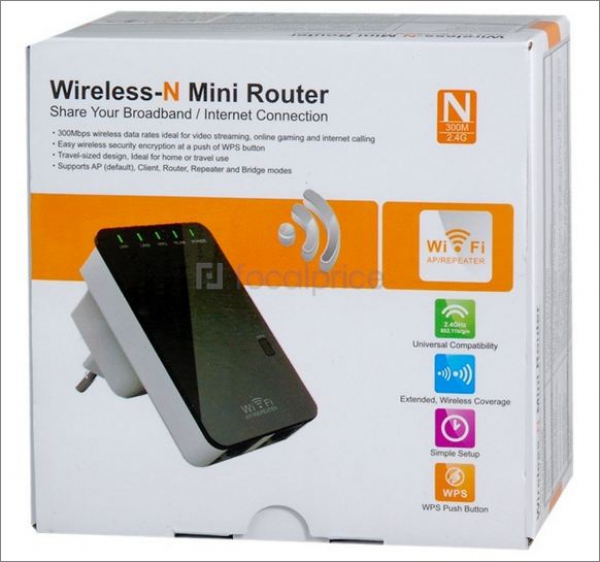 WLAN 300Mbit Repeater * inkl. WPS Button * Wifi Verstärker Booster Wireless AP Access Point mini router Client Bridge